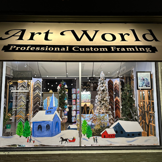 Artworld 2024 Holiday Decorated Window