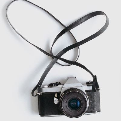 camera with black strap